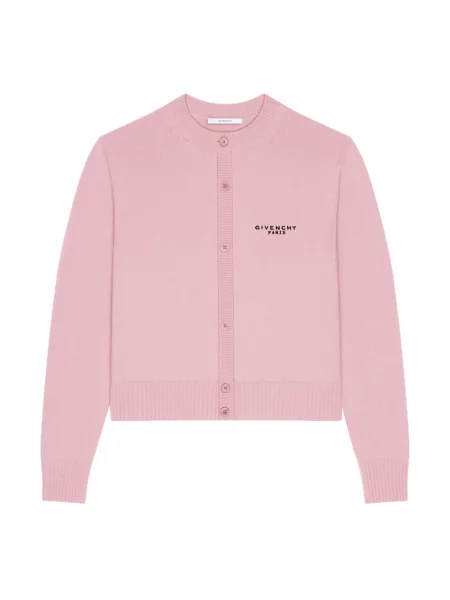 Krótki kardigan Givenchy wełniany różowy
