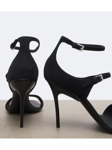 Sandale Alaïa din piele de căprioară negru