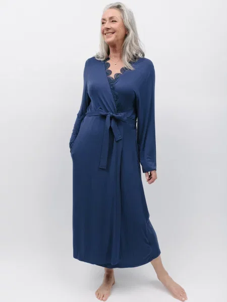 Халат NORA ROSE Winnie модал синій