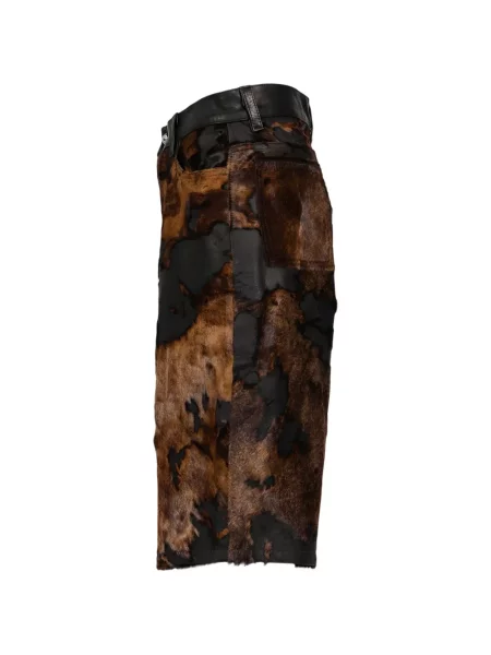 Pantaloni scurți Earthling Collective din piele maro