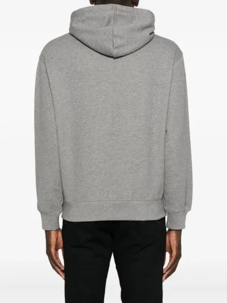 Hanorac cu glugă Maison Kitsune cu broderie gri