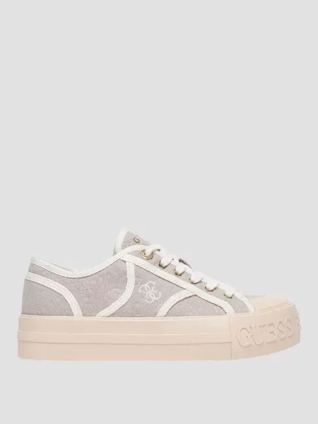 Кеди низькі GUESS текстиль бежевий