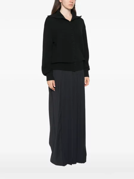 Gulerat cardigan Lisa Yang negru