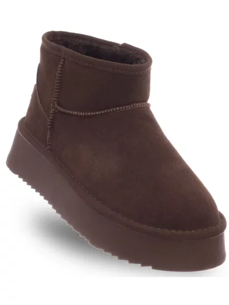 Полуотворени обувки Solo Soprani Couture на платформе кафяво