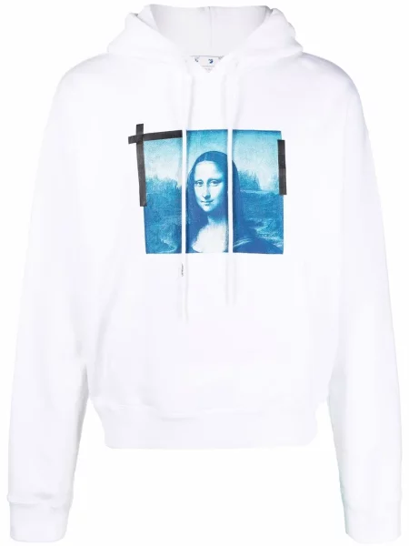 Hanorac cu glugă Off-white alb