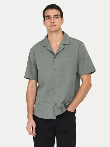 Only & Sons Риза Eye Resort зелен