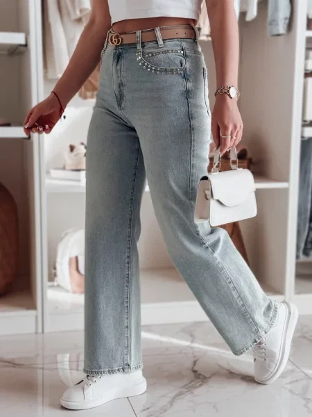 Spodnie jeansowe baggy MODNEVIS Dstreet niebieskie