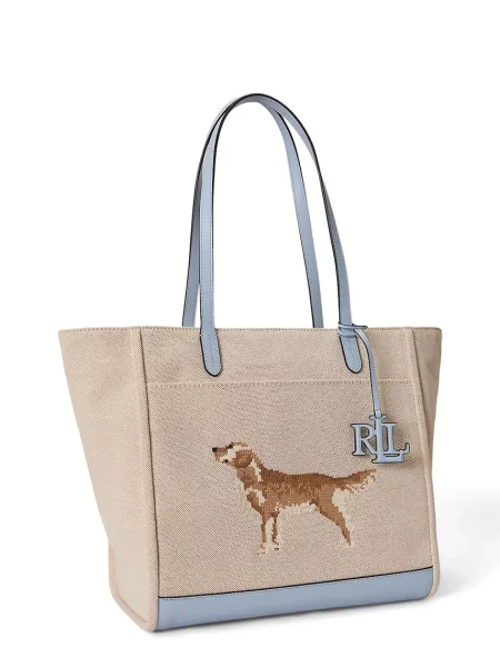 Lauren Ralph Lauren torebka shopper beżowa