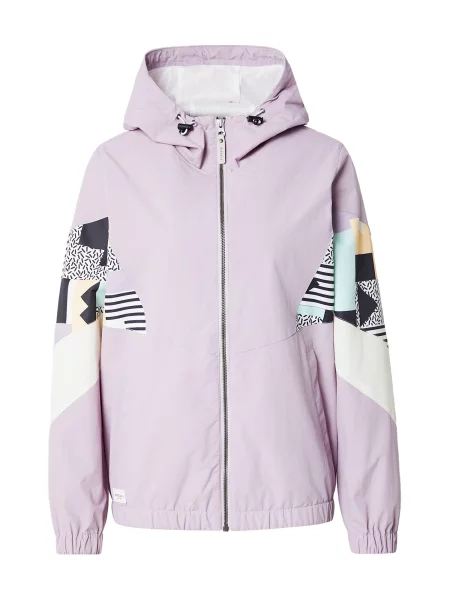 Iriedaily Prehodna jakna Streetz meta / svetlo lila / črna bela