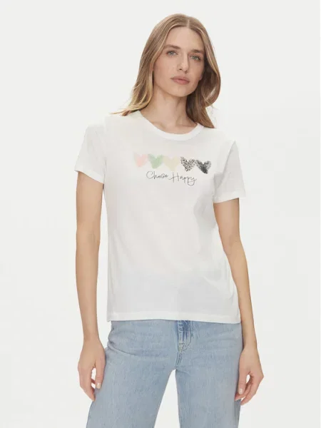 JDY T-Shirt Michigan biały