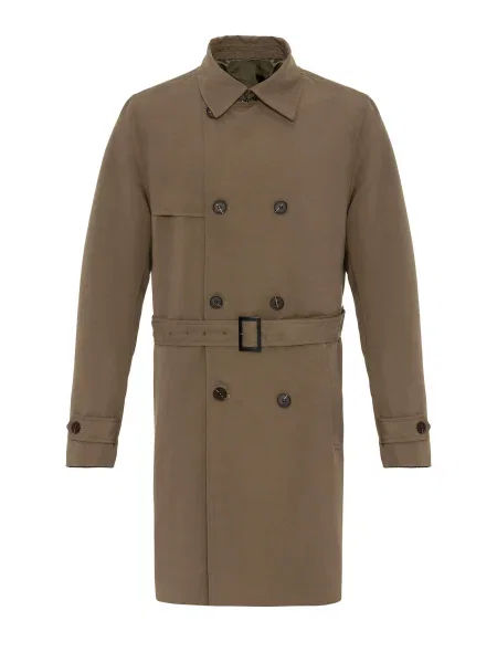 Antioch Přechodný kabát khaki / tmavě zelená