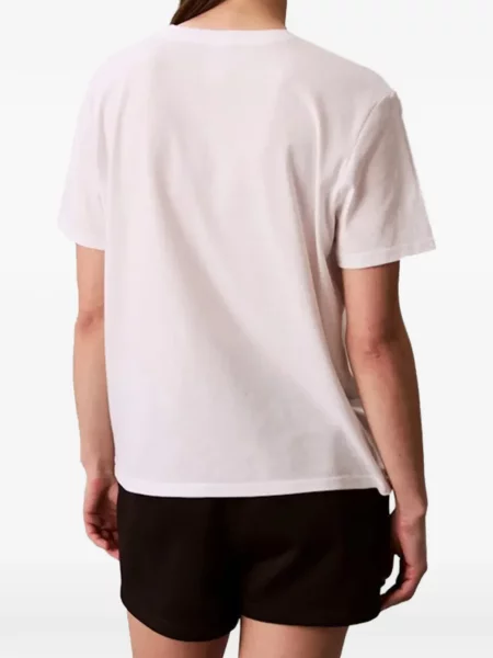 Kratak majica Calvin Klein s printom bijela