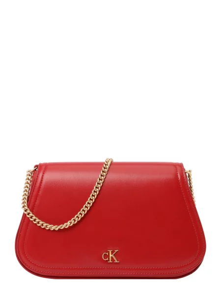 Calvin Klein geantă crossbody pentru femei cu imitație de piele roșu