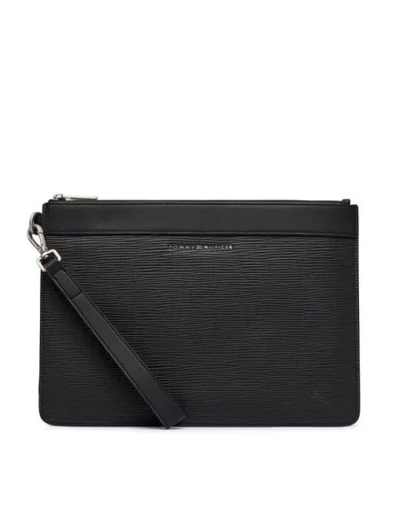 Geantă crossover Tommy Hilfiger Th Business Saffiano Pouch negru