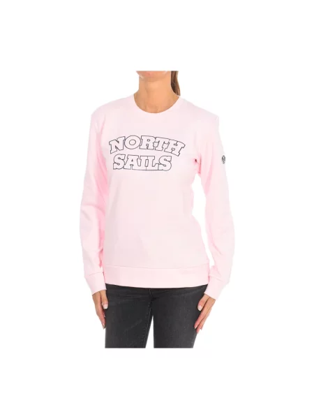 Bluza North Sails z okrągłym dekoltem żakardowa różowa