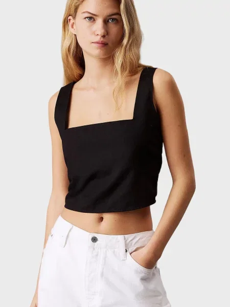 Топ Calvin Klein Jeans без кісточок чорний