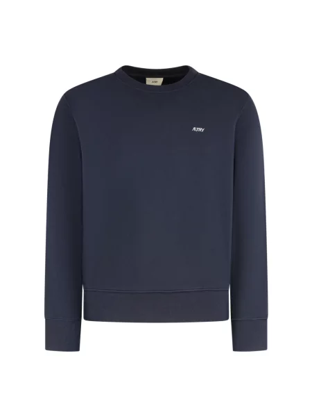 Haftowana bluza nierozpinana Autry z dekoltem w kształcie litery U niebieska