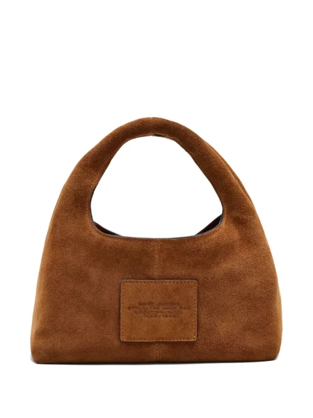 Geantă Marc Jacobs din piele de căprioară maro
