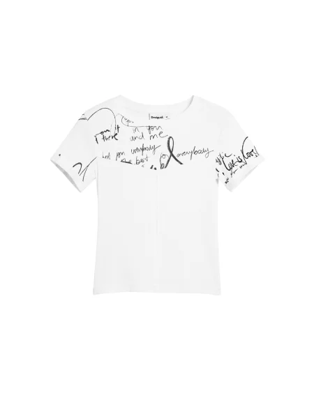 Desigual Tricou negru alb