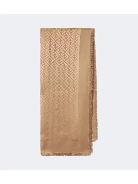 Fular Fendi de lână maro