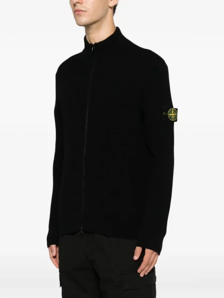Megztas megztinis Stone Island akmenys juoda