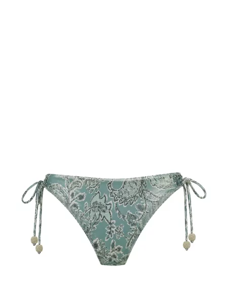Bikini Del Maar cu model floral cu imagine verde