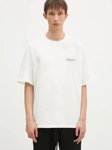 Represent tricou din Represent Owners Club Script barbati cu imprimeu alb