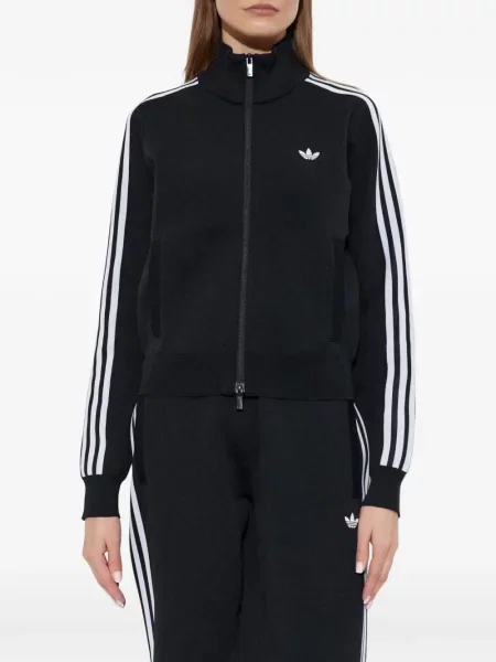 Sală de gimnastică top Adidas cu autograf cu dungi negru
