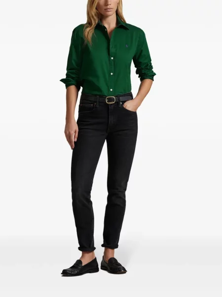 Vunena odgovarati polo majica Polo Ralph Lauren s printom zelena