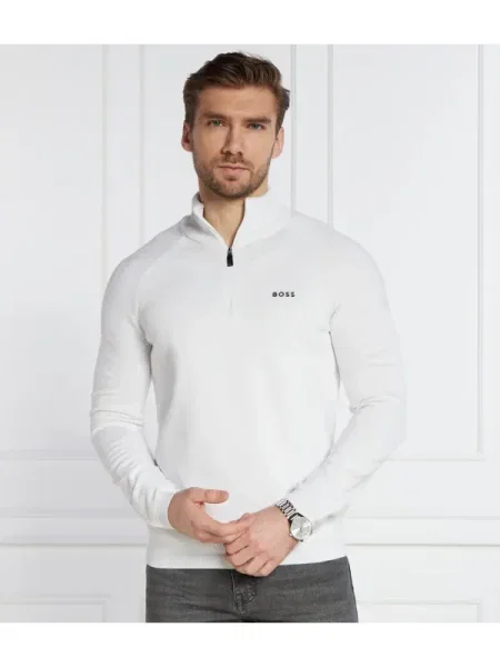 BOSS GREEN Pulover Perform-X_QZ alb