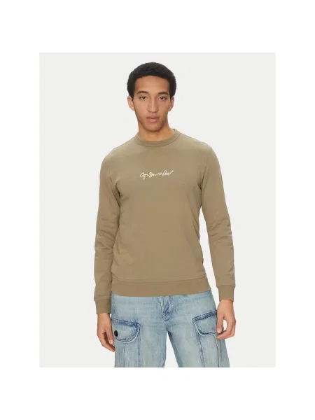 G-Star Raw Majica dugih rukava G-Script Kaki Regular Fit