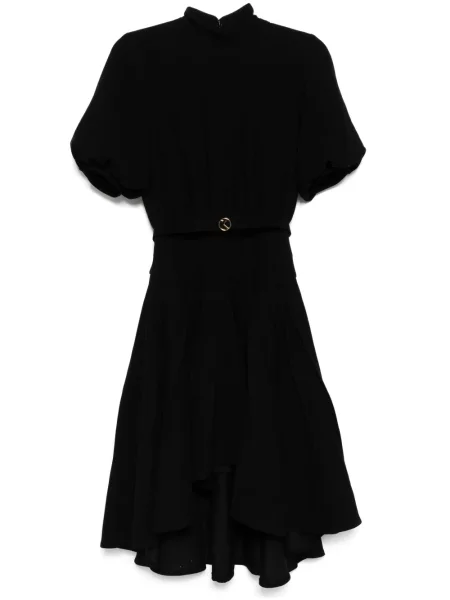 Rochie mini Saiid Kobeisy din crep scurtă de costum negru
