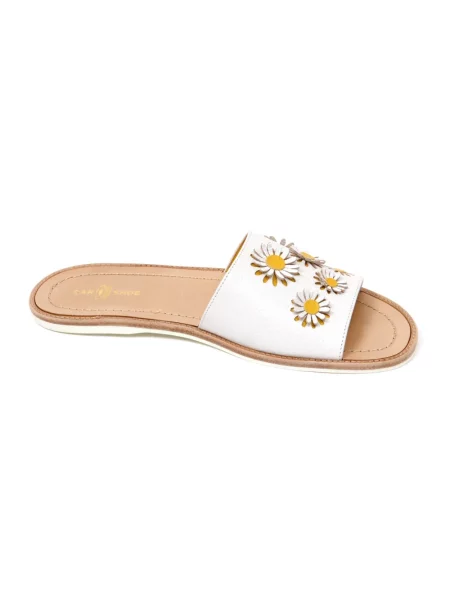 Klapki Car Shoe białe