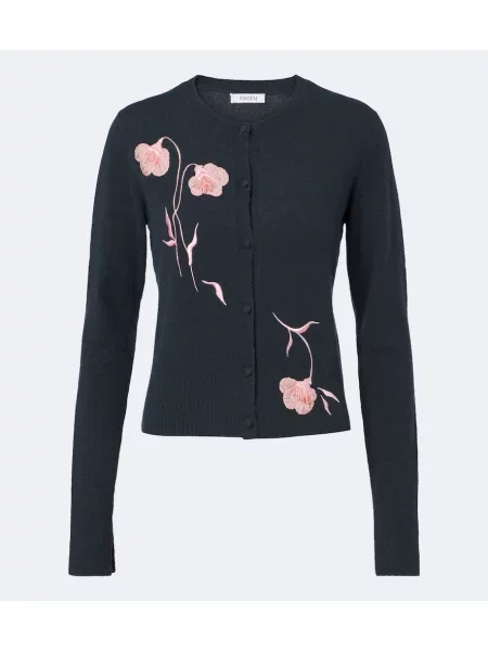 Cardigan Erdem cu model floral verde