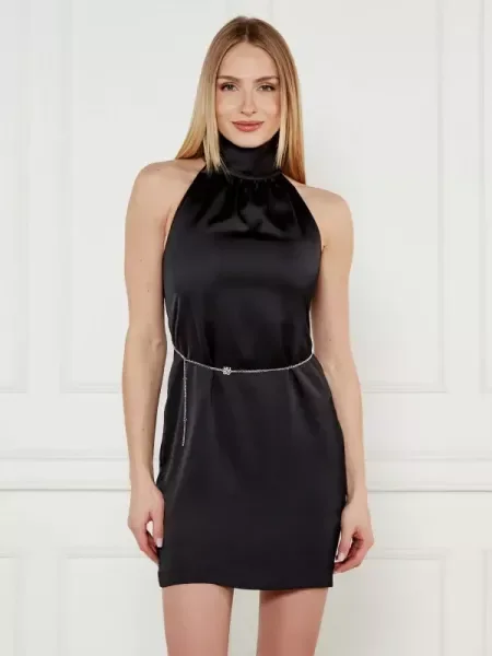 HUGO De satin rochie negru