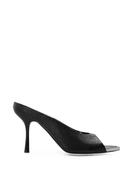 Papuci tip mules Diesel din piele negru