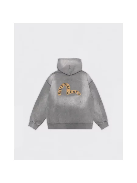 Sweter Evisu z kapturem szary