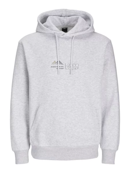 JACK & JONES Mikina JCOLima světle šedá / tmavě šedá bílá