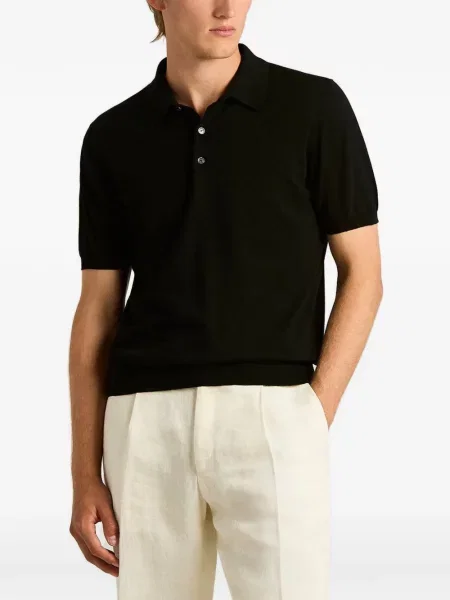 Scurt tricou polo Kiton negru