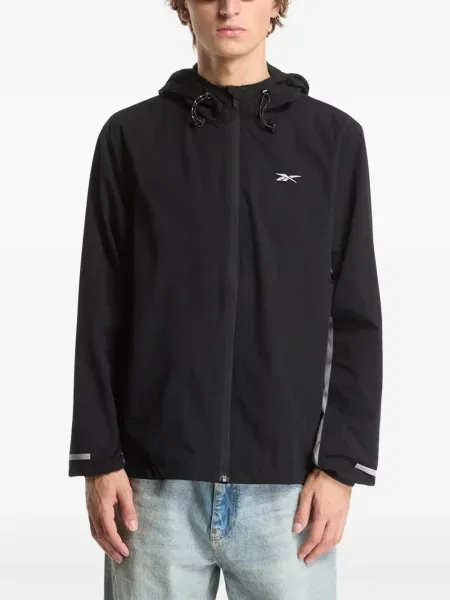 Ușor geacă de vânt Reebok cu imagine negru