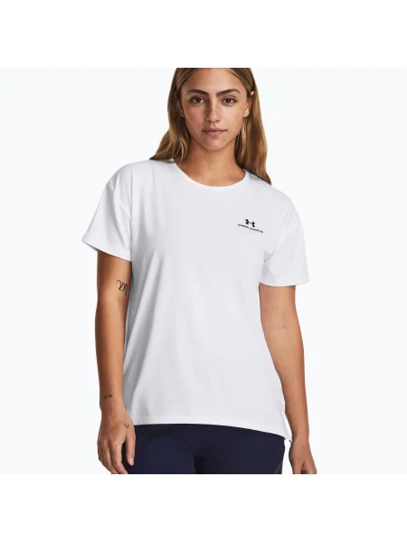 Dámske tréningové tričko Under Armour Rush Energy white/black biela