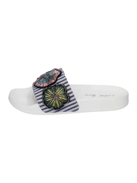Klapki Coral Blue niebieskie