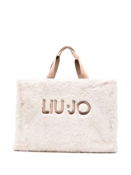 Geantă shopper Liu Jo cu broderie cu blană