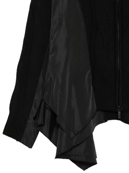 Cardigan High tricotate negru