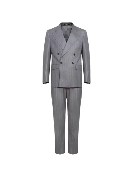Costum Franzese Collection cu două rânduri de nasturi gri