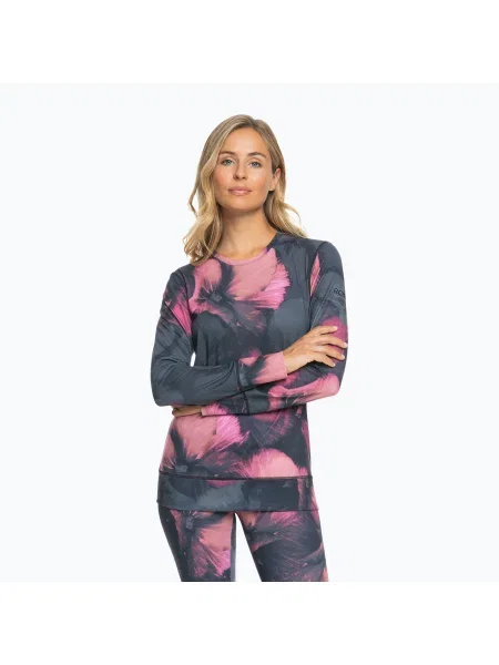 Hanorac termic pentru femei ROXY Daybreak Top true black pansy pansy pansy negru
