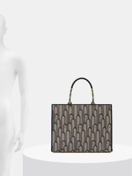 Furla Shopper táska FURLA OPPORTUNITY bőr hozzáadásával bézs