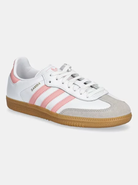 Adidas Originals bőr sportcipő SAMBA OG rózsaszín fehér