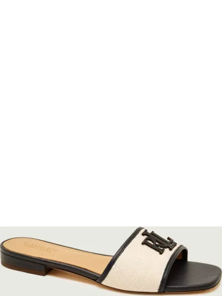 LAUREN RALPH LAUREN Șlapi EVERLEY cu adaos de piele bej