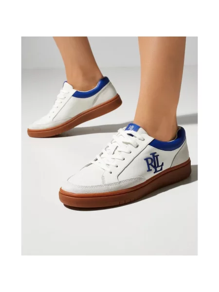 Sneakersy Ralph Lauren skórzane białe